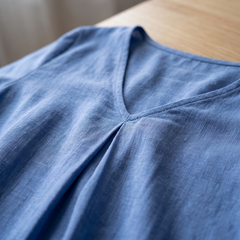 Wrenley maxi fabric and V-neckline detail