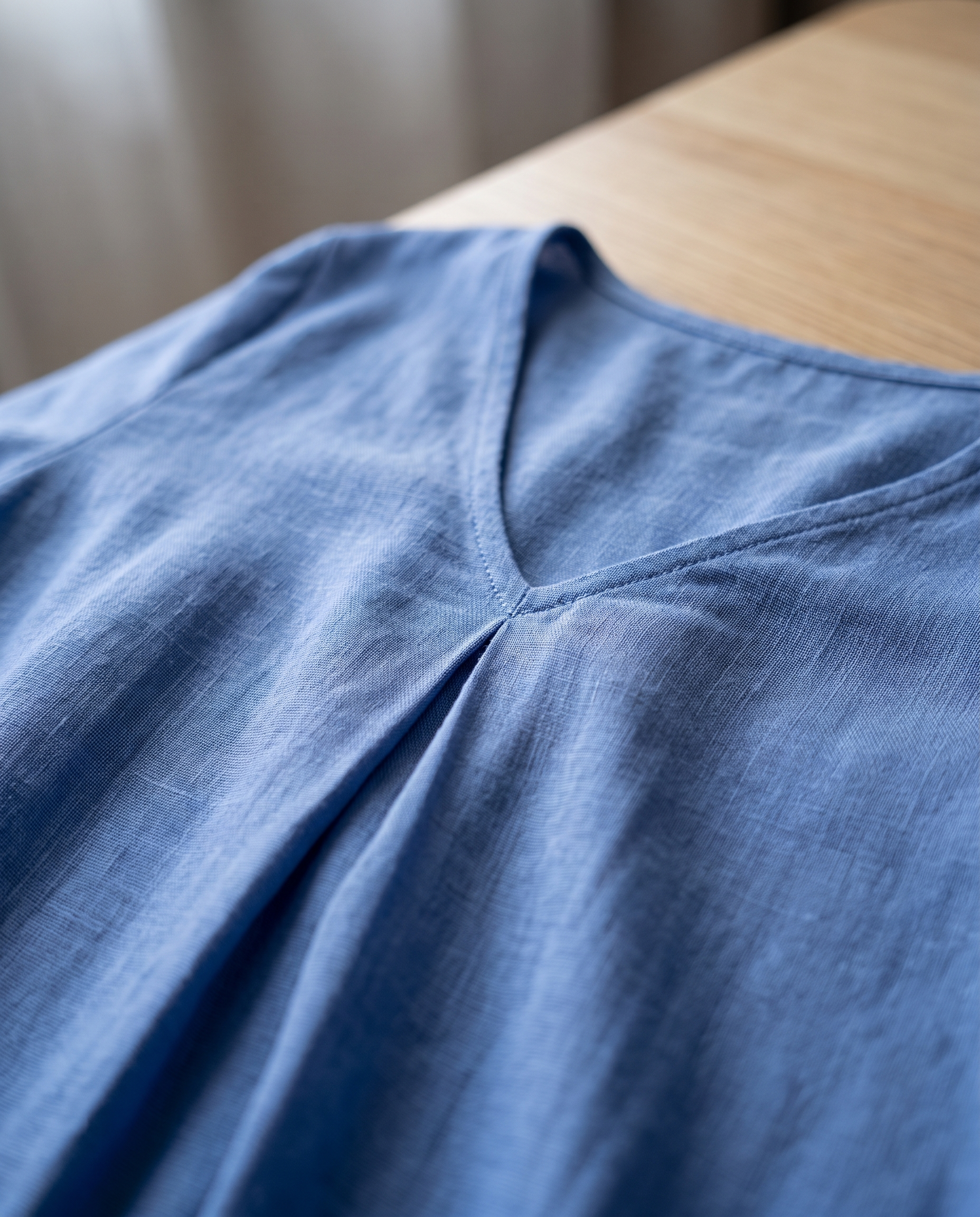 Wrenley maxi fabric and V-neckline detail