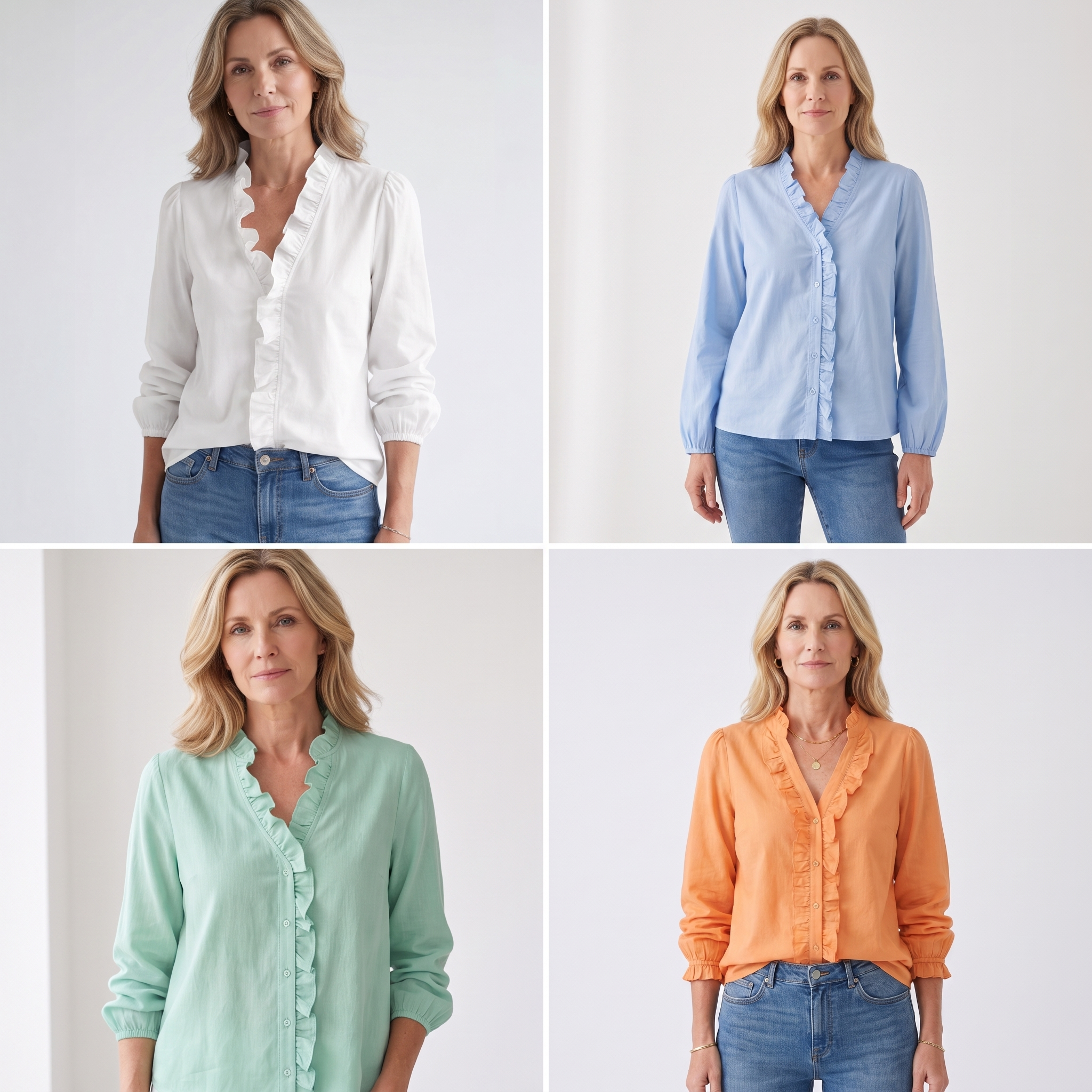 Isadora blouse available colors grid