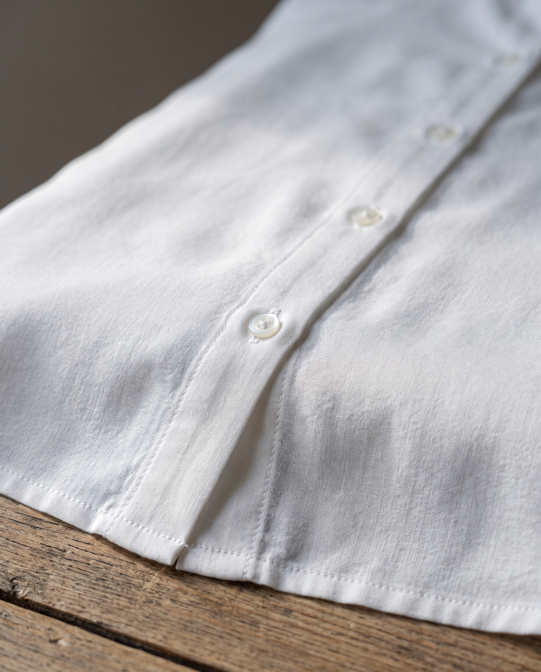 Natalie Elegant Blouse fabric and button detail