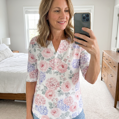 Aaliyah Henley Top worn, mirror photo