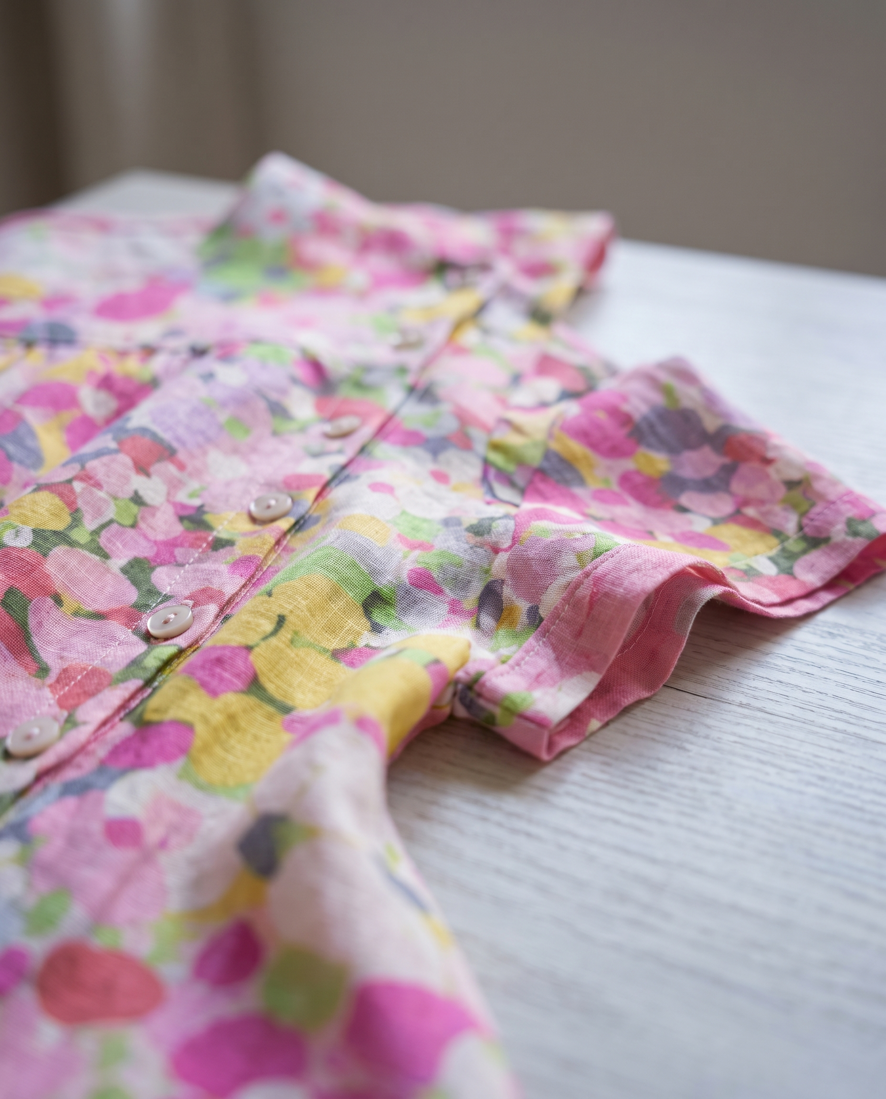Elena floral midi dress fabric and print detail