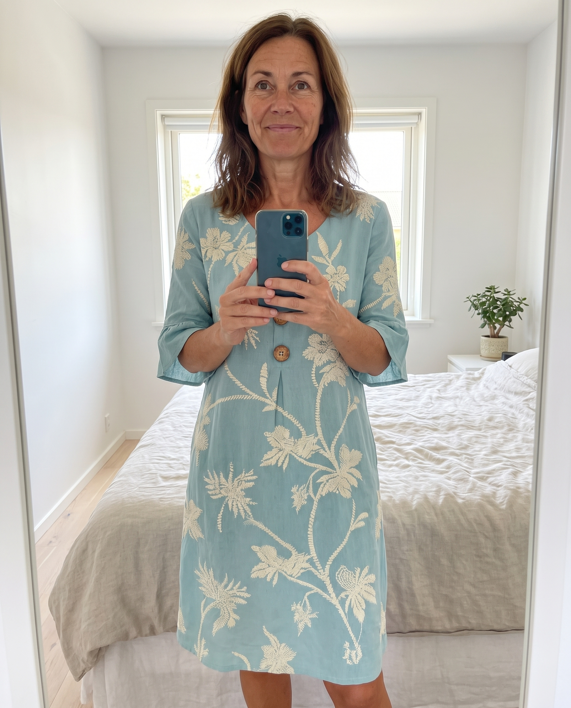 Hope floral print dress real-life mirror photo