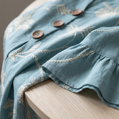 Hope floral print dress fabric and button detail