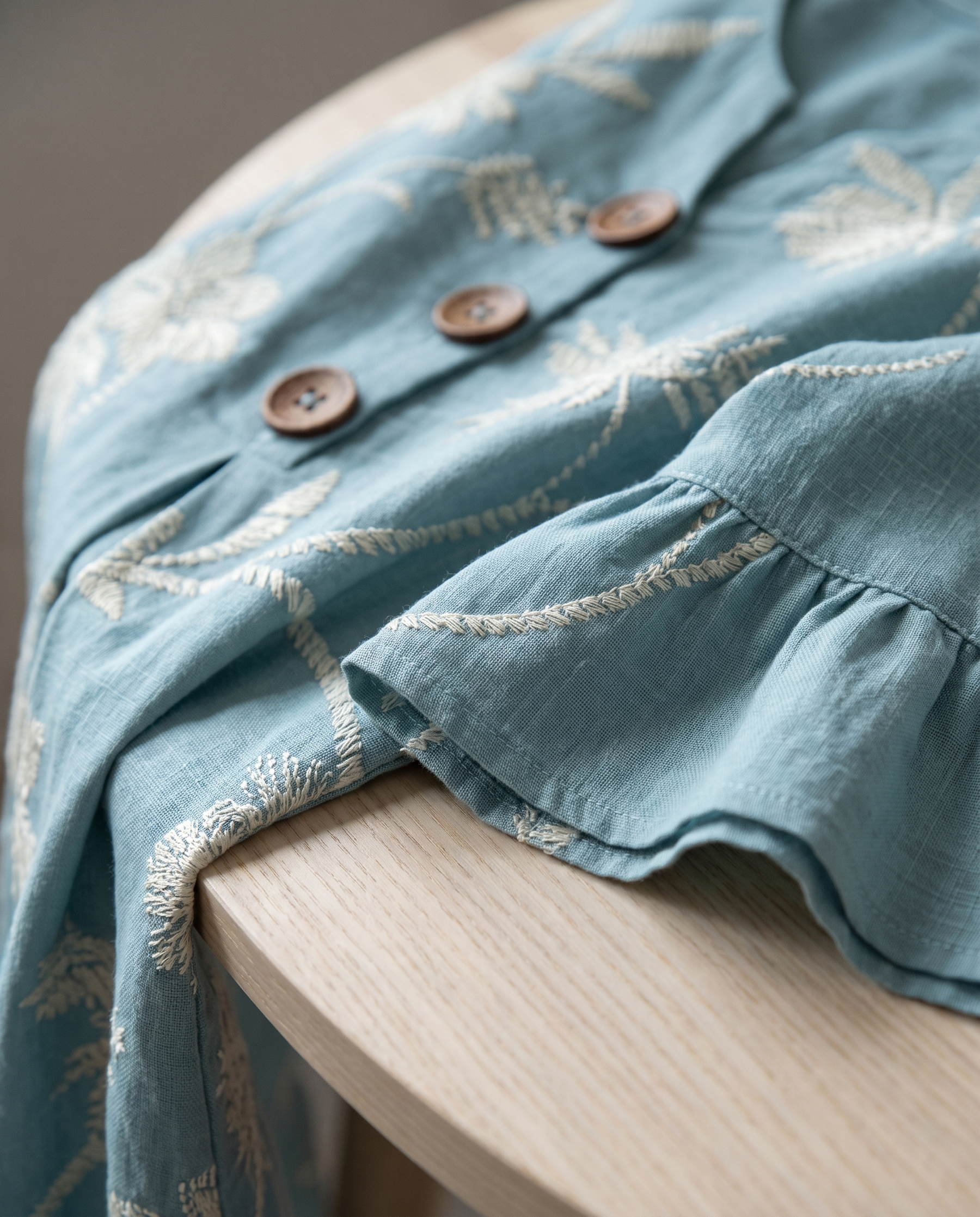 Hope floral print dress fabric and button detail