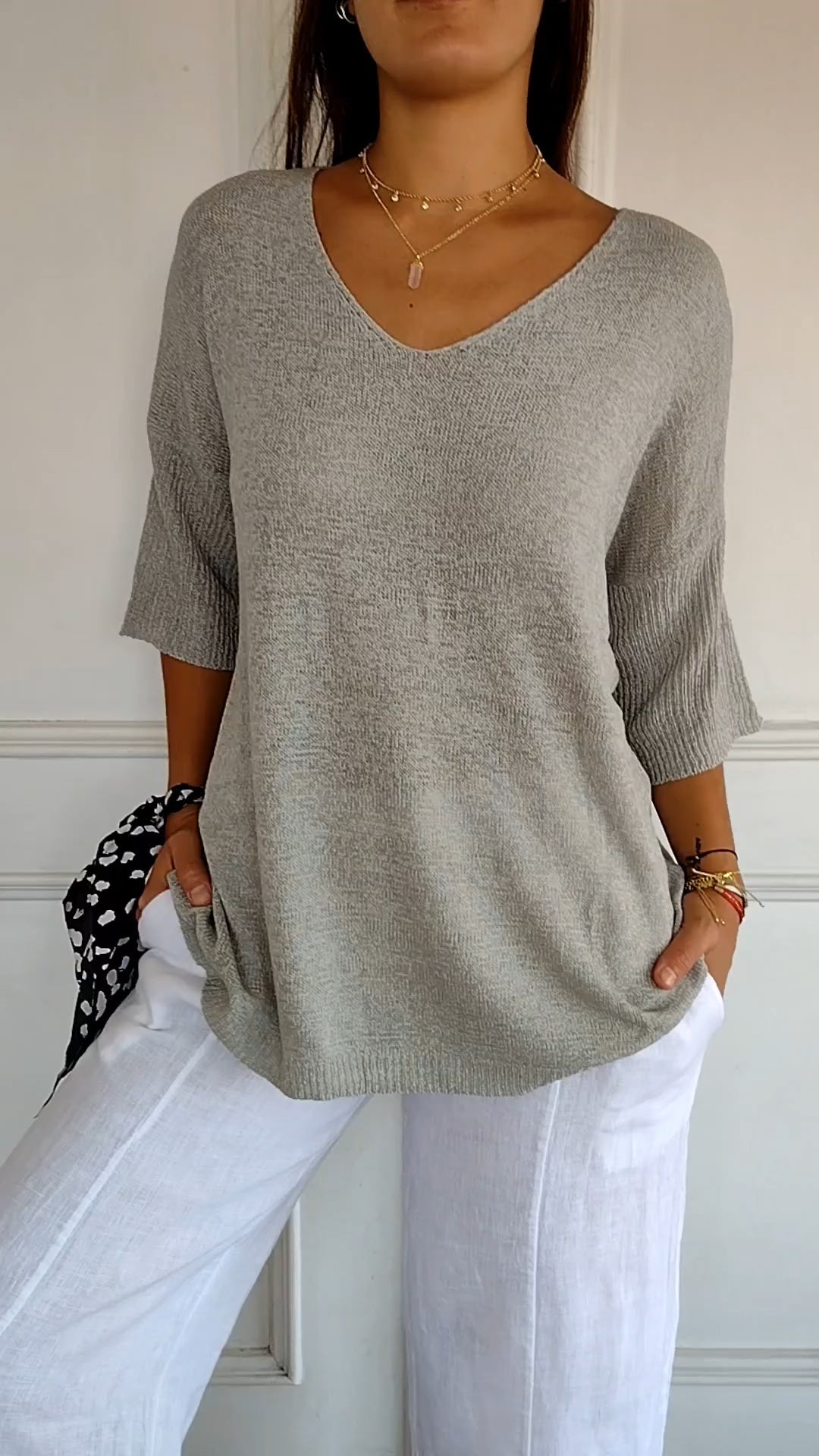 Delphine | Casual V-Neck Top