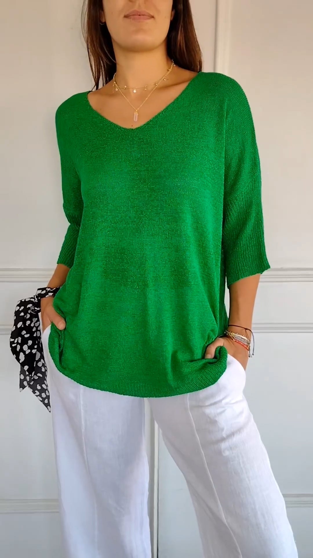 Delphine | Casual V-Neck Top