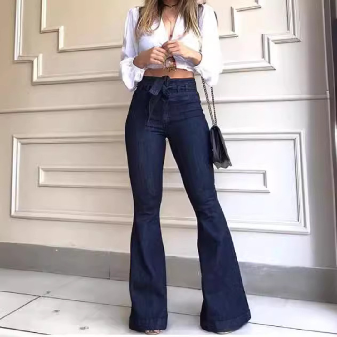 Albertine | Wide Leg Lace-Up Flared Pants