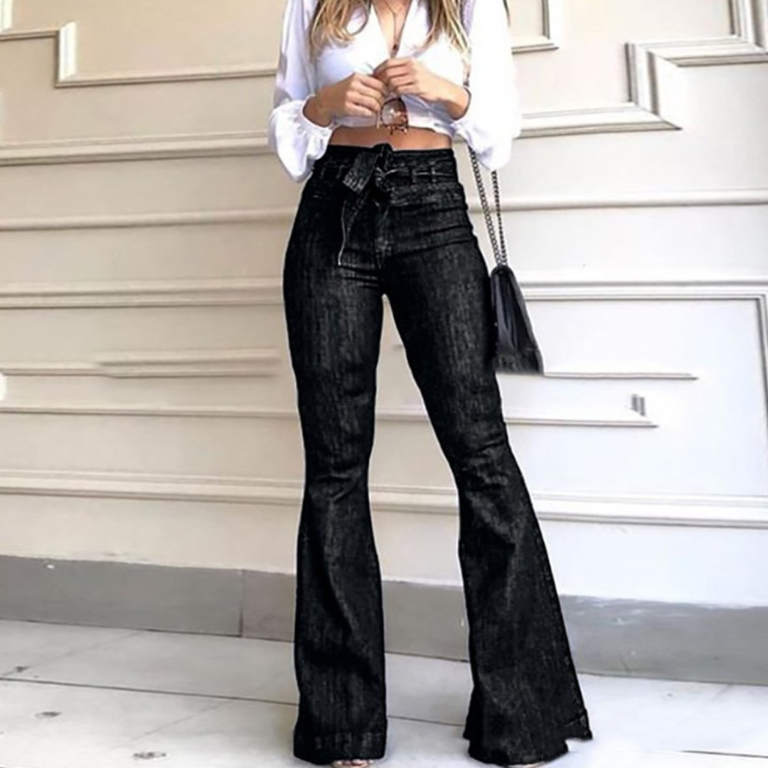 Albertine | Wide Leg Lace-Up Flared Pants