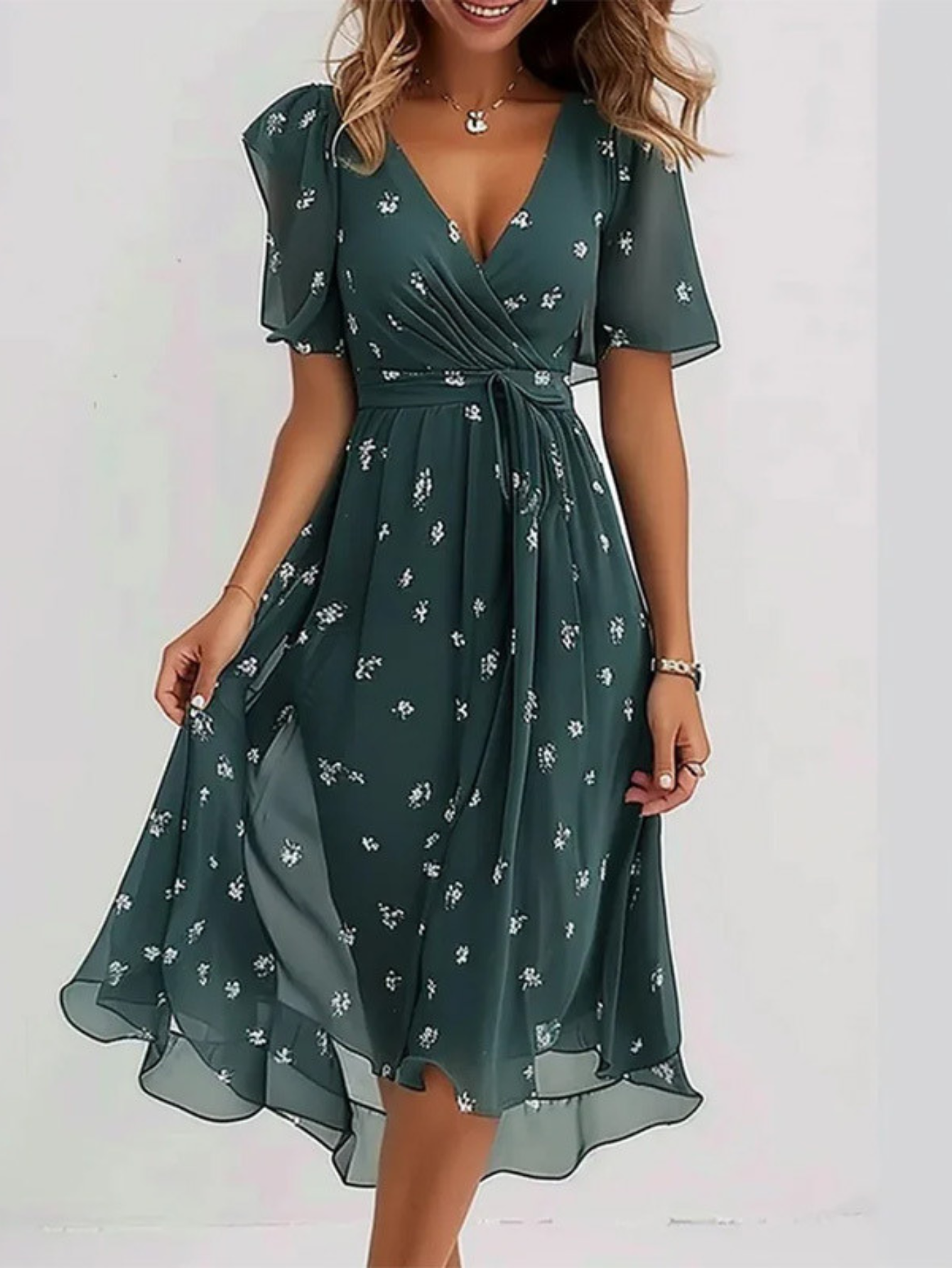 Amelia | Vibrant Boho Midi Dress