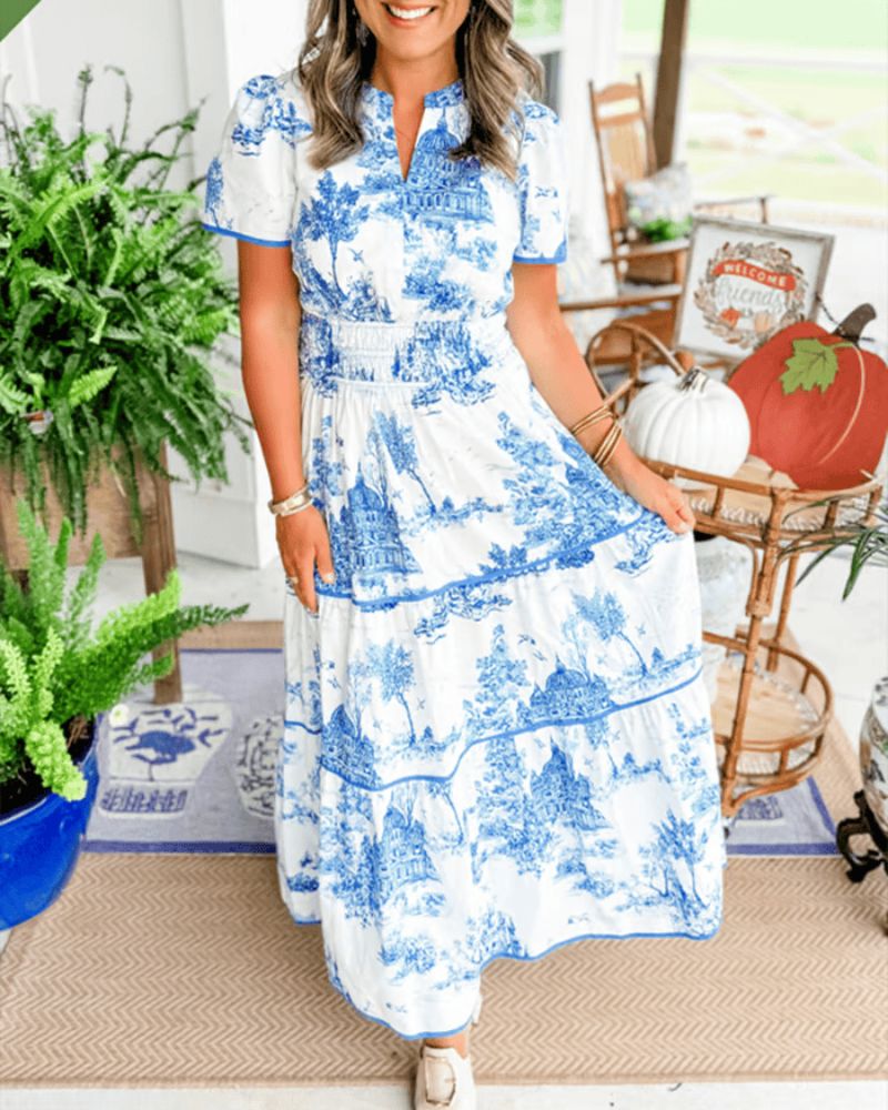 Evelyn | Printed Maxi Dress