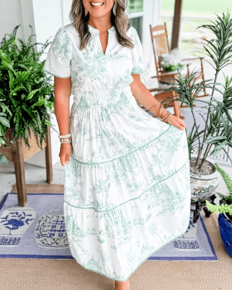 Evelyn | Printed Maxi Dress