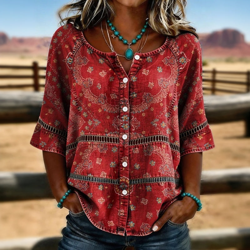 Thea | Vintage-Inspired Ethnic Blouse