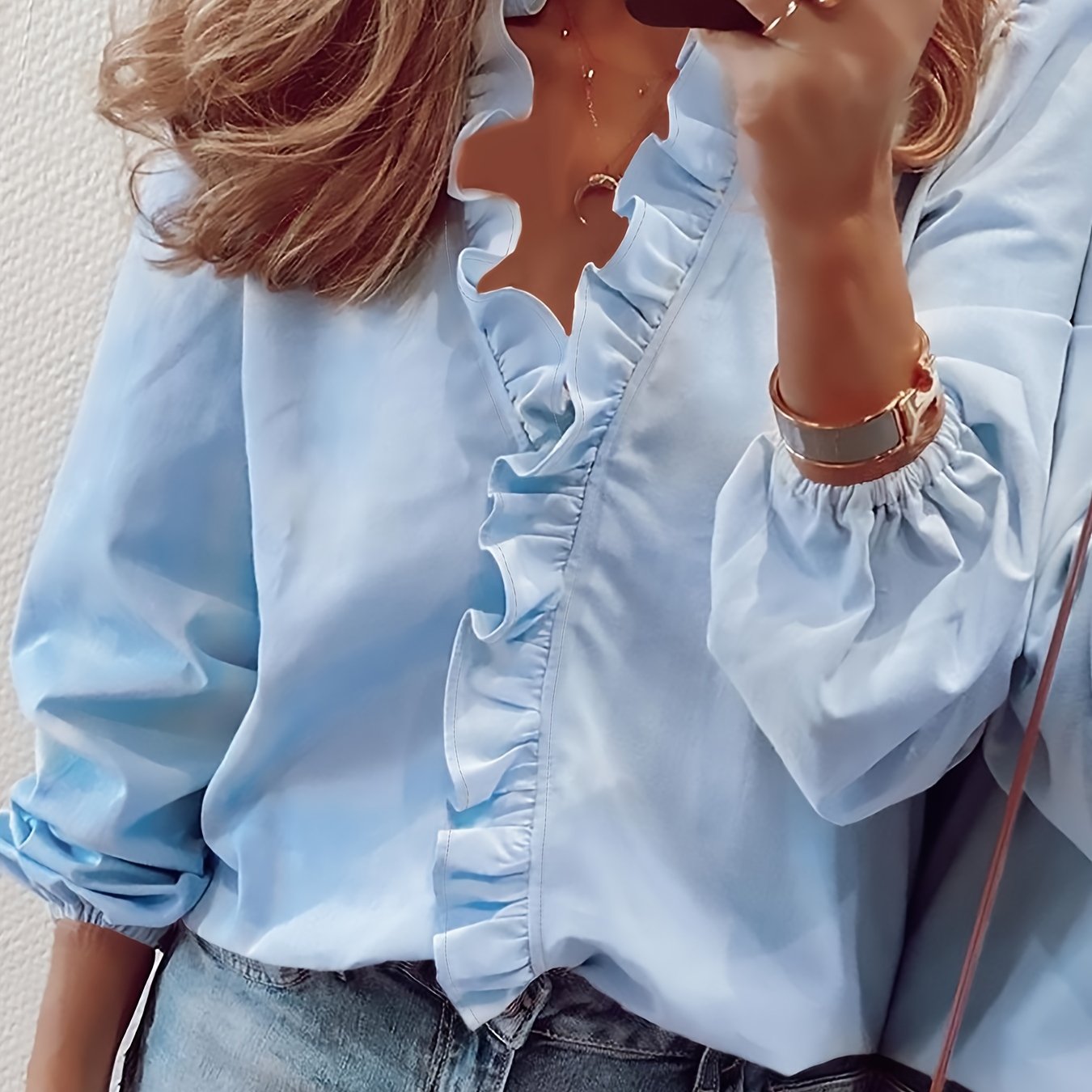 Anaïs | Ruffled V-Neck Blouse