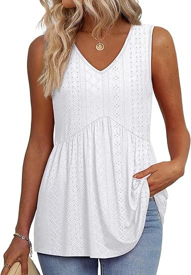 Aurélie | Flowy Sleeveless Tank Top