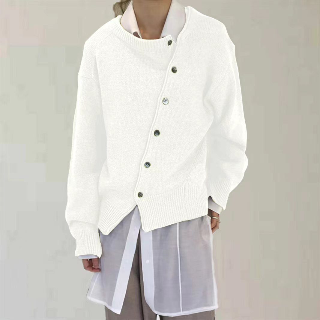 Marguerite | Asymmetric Button Cardigan