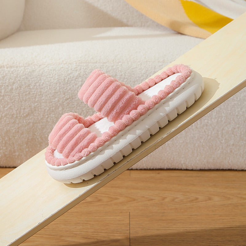 Estelle | Fluffy Open-Toe Home Slippers