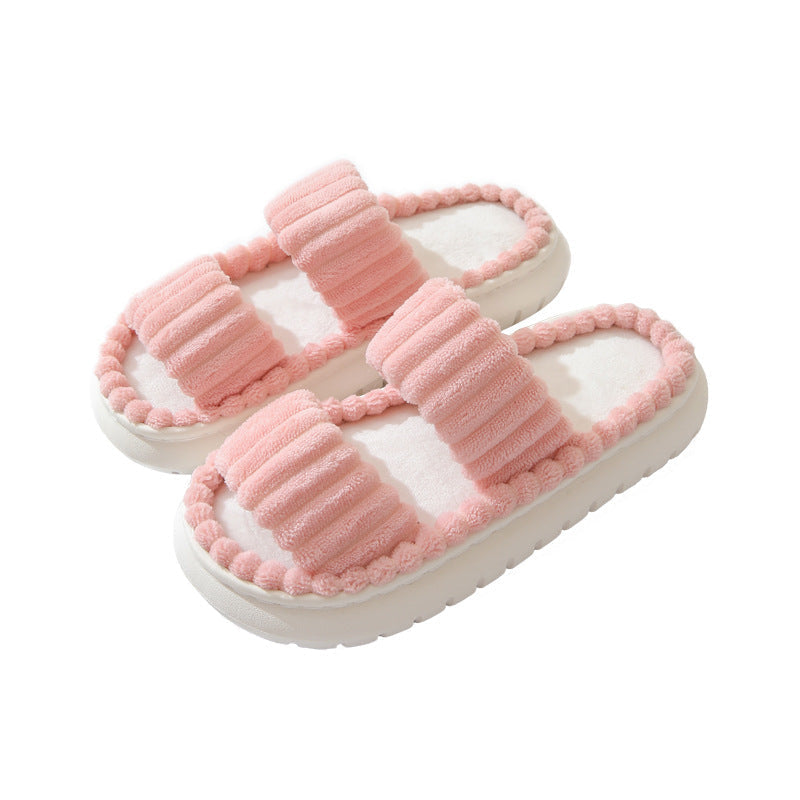 Estelle | Fluffy Open-Toe Home Slippers