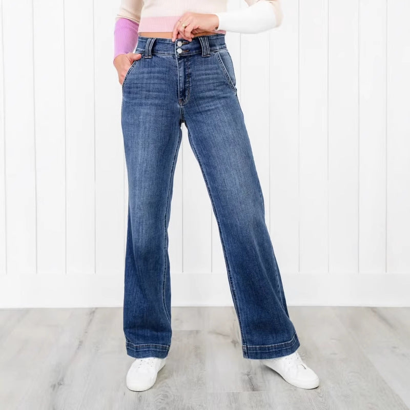 Ghislaine | Double Down Wide Leg Jeans