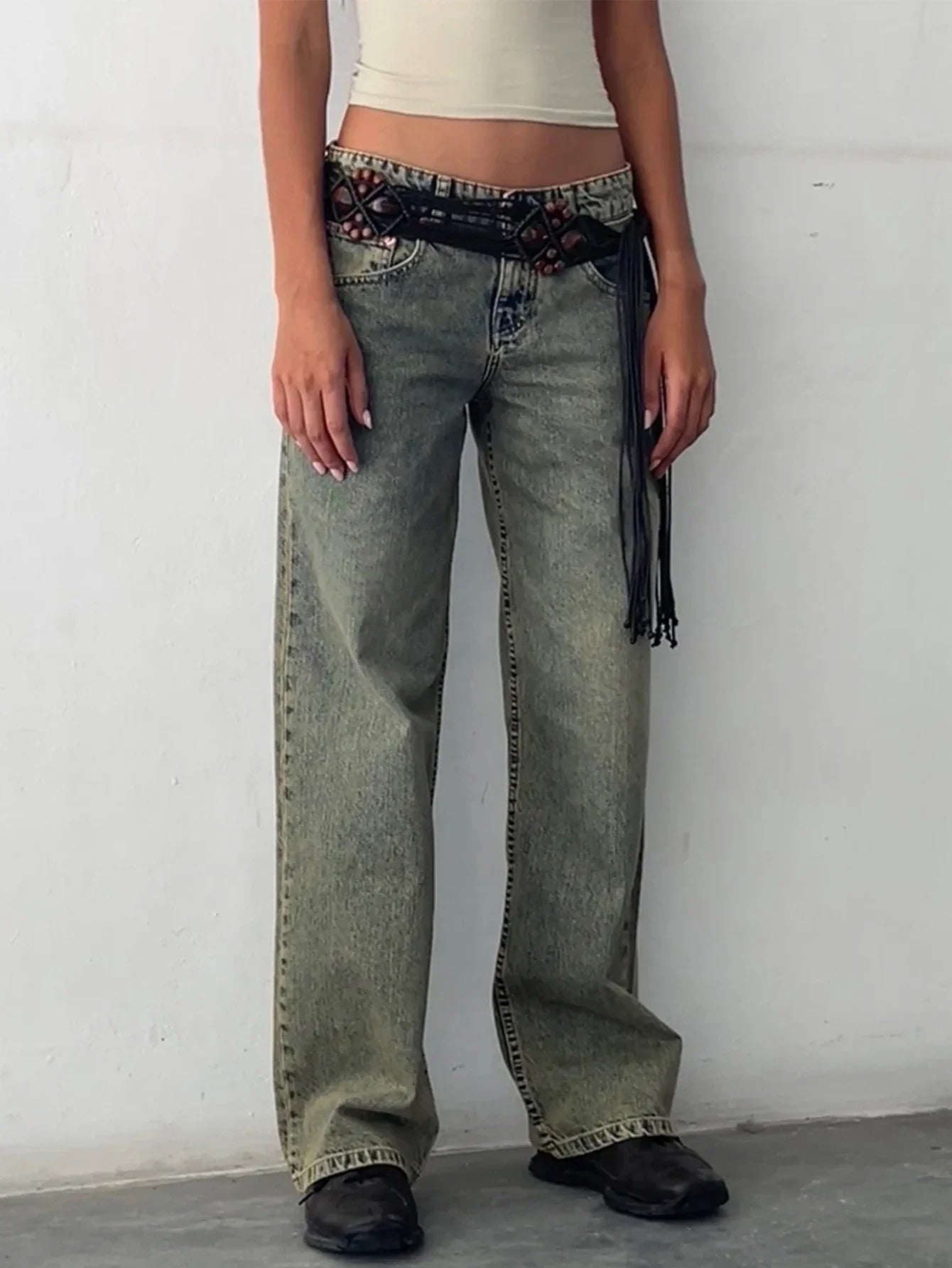 Sandrine | Vintage Casual Baggy Jeans