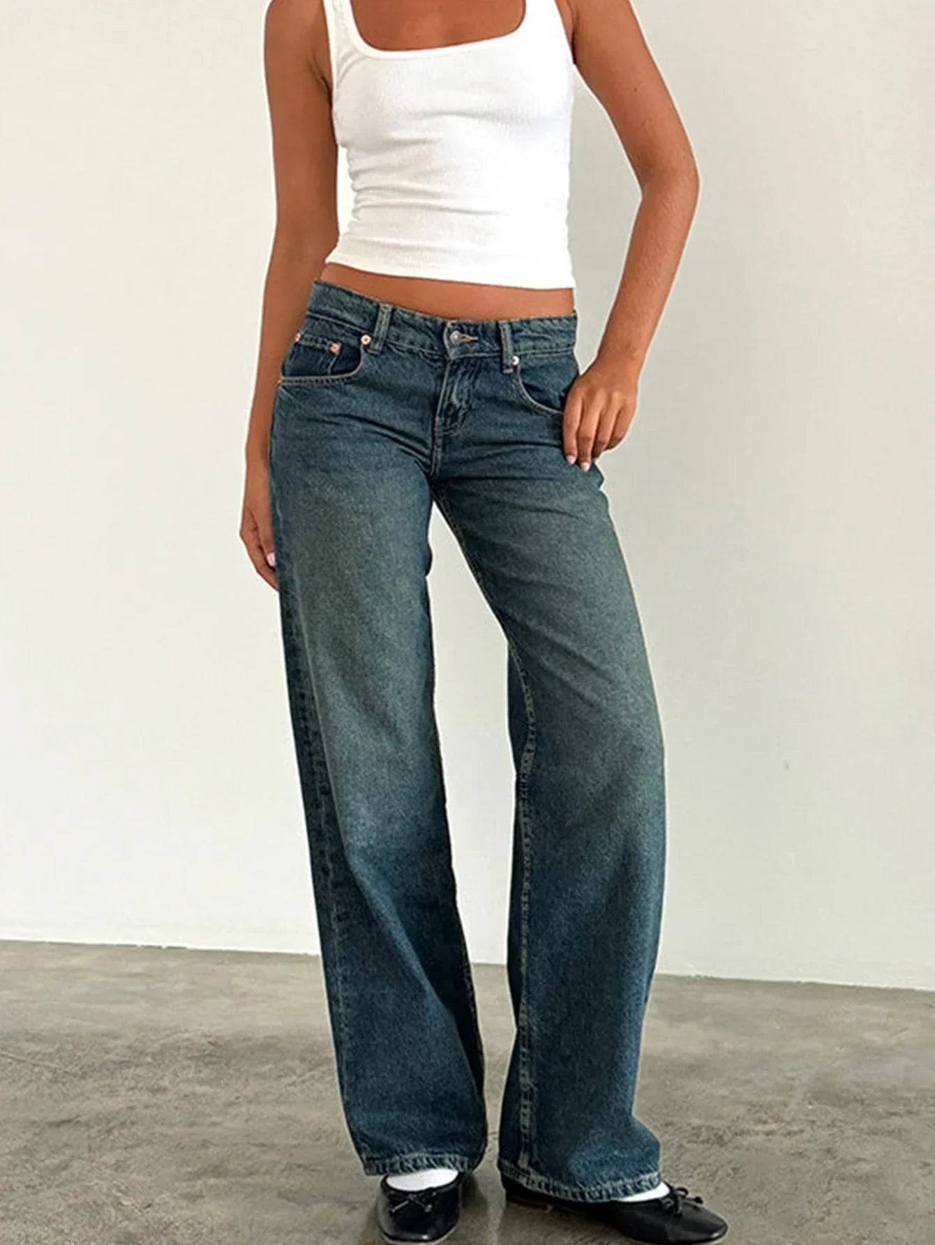 Sandrine | Vintage Casual Baggy Jeans