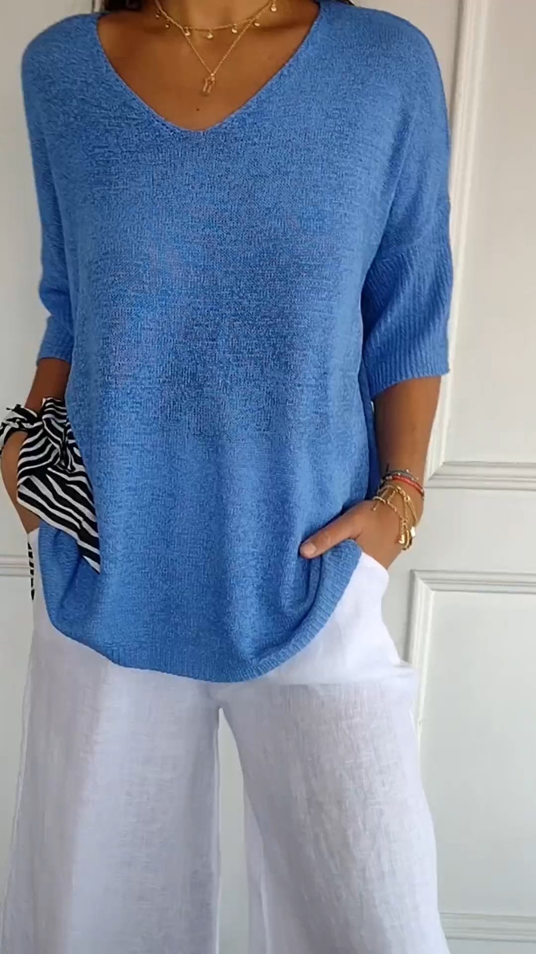 Delphine | Casual V-Neck Top